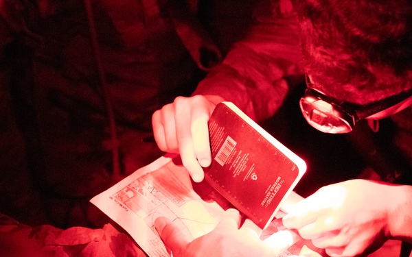 U.S. Army Reserve Best Squad Competitors execute Night Land Navigation