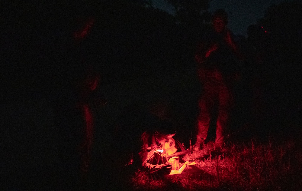 U.S. Army Reserve Best Squad Competitors execute Night Land Navigation