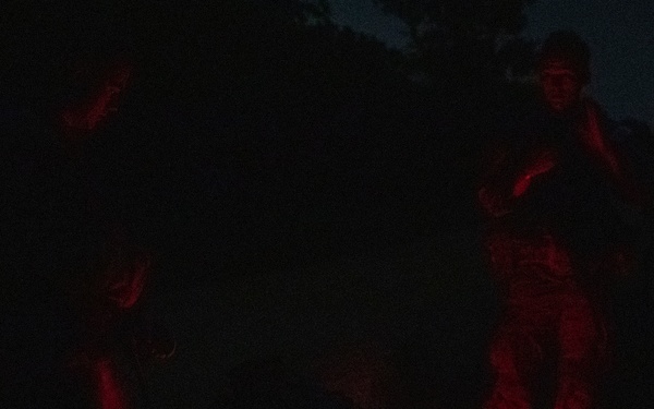 U.S. Army Reserve Best Squad Competitors execute Night Land Navigation