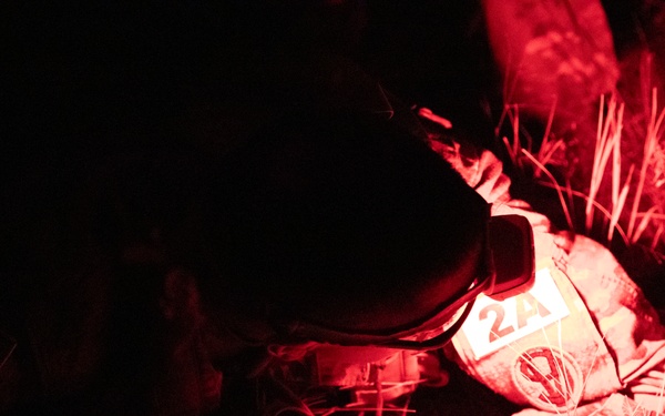 U.S. Army Reserve Best Squad Competitors execute Night Land Navigation