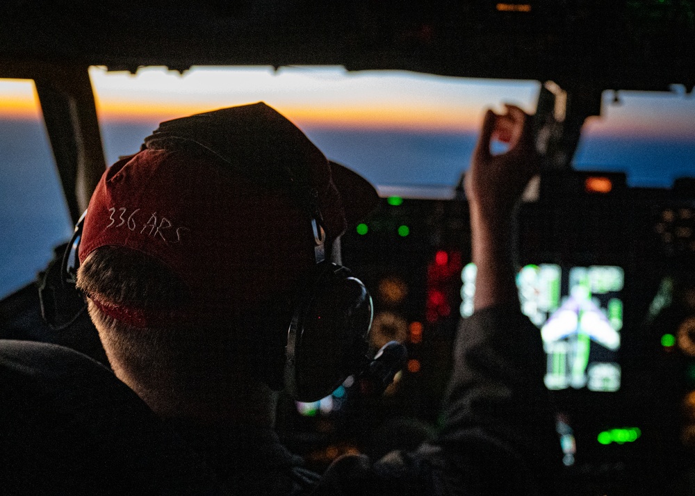 336th Air Refueling Squadron Purple Haze Sunset