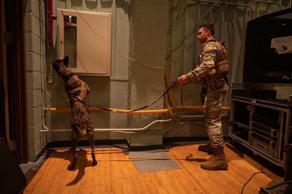 K9 teams conduct detection training