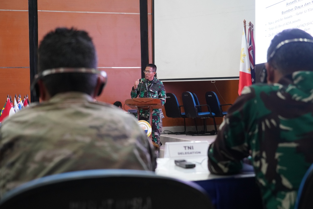 Super Garuda Shield Operational Planning Staff Exercise conducts mission analysis brief and Course of Action (COA) development