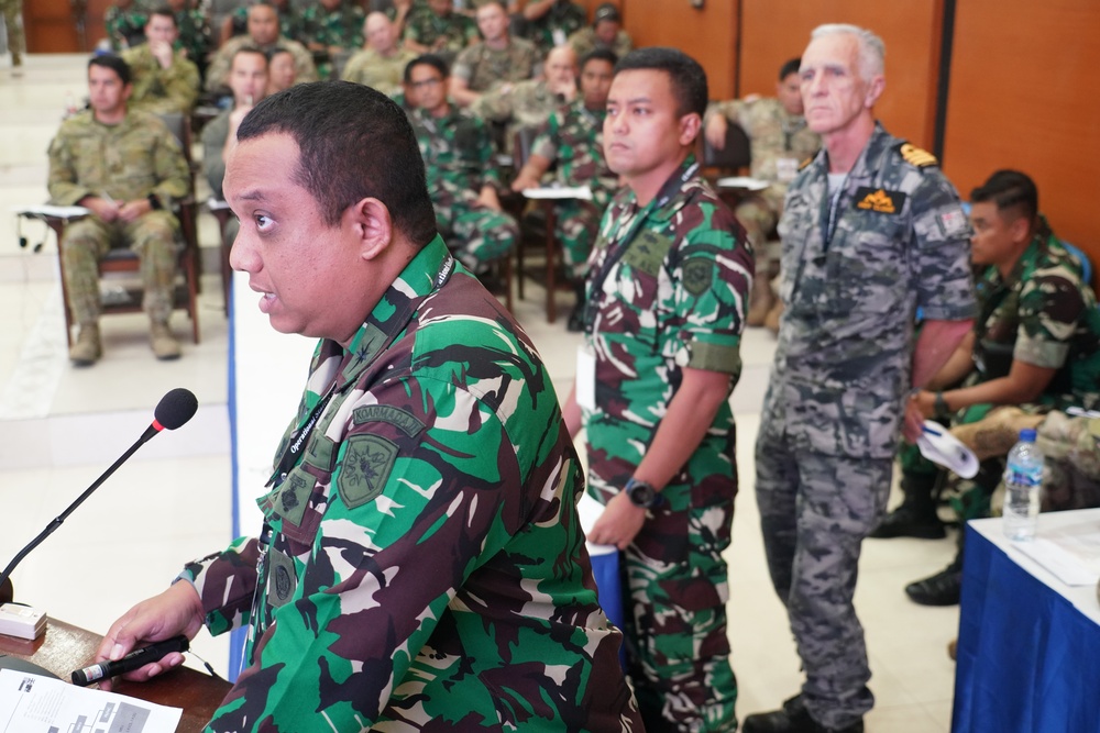 Super Garuda Shield Operational Planning Staff Exercise conducts mission analysis brief and Course of Action (COA) development