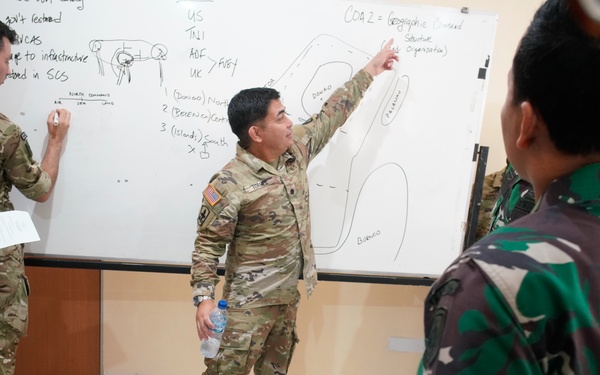 Super Garuda Shield Operational Planning Staff Exercise conducts mission analysis brief and Course of Action (COA) development