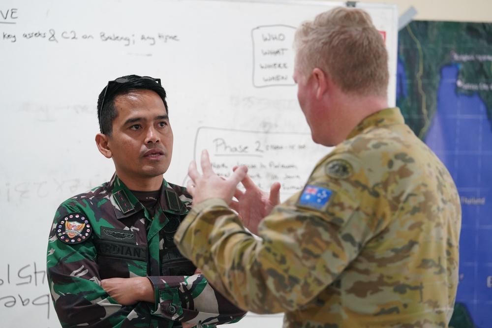 Super Garuda Shield Operational Planning Staff Exercise conducts mission analysis brief and Course of Action (COA) development