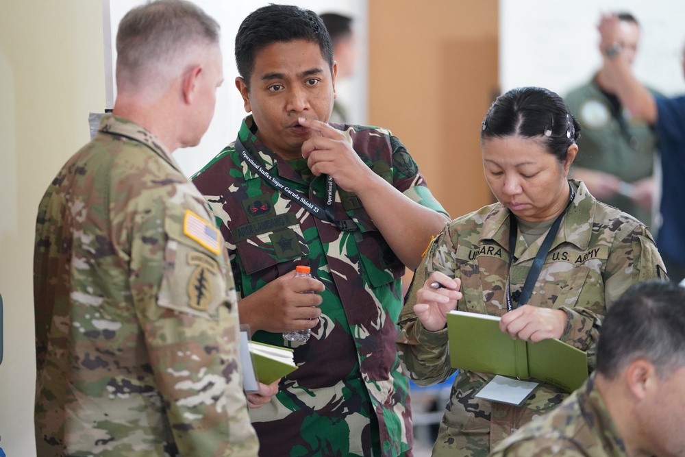 Super Garuda Shield Operational Planning Staff Exercise conducts mission analysis brief and Course of Action (COA) development