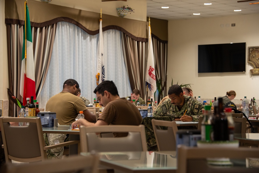 Sailors take E-6 advancement exam