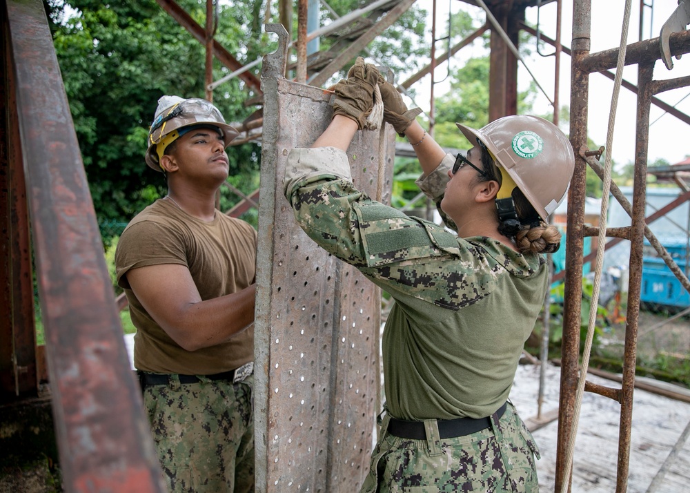 Pacific Partnership 2023: Seabees Begin Water Tower Construction Project