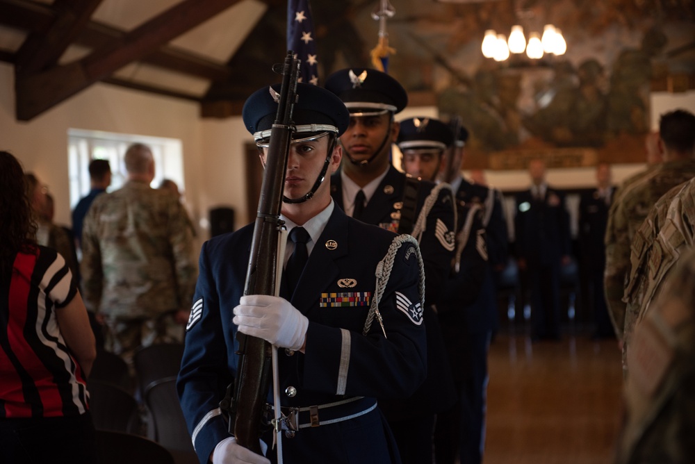 Senior Master Sgt. Robert Argy promotes to Chief Master Sgt. at the 107th Attack Wing