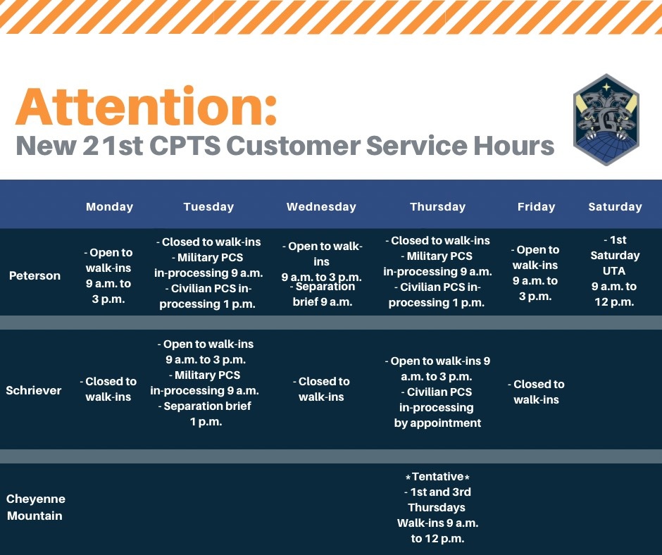 New 21st CPTS Customer Service Hours