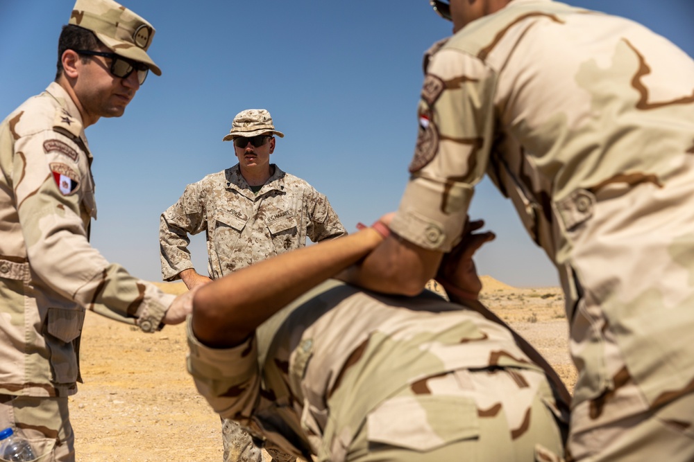 Bright Star 23: U.S. Marines Conduct Detainment Techniques with Egyptian Forces