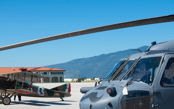 Italian Air Force 100th anniversary historical flyover