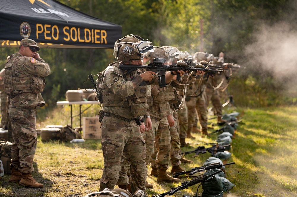 Soldiers Fire Weapons During IVAS 1.2 User Assessment