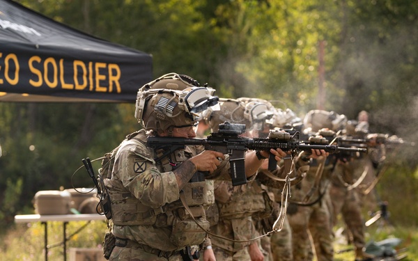 Soldiers Fire Weapons During IVAS 1.2 User Assessment