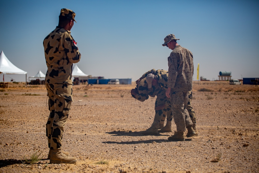 Bright Star 23: Egyptian Special Forces Conduct Search Techniques with Reserve Marines