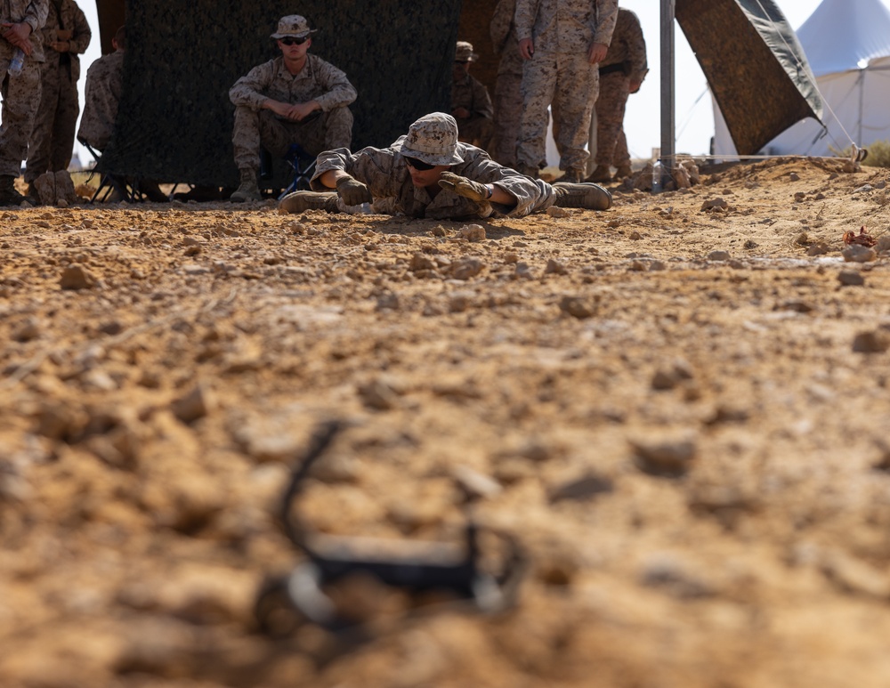 Marines with 3rd Assault Amphibian Bn., 4th Combat Engineer Bn. instruct Egyptian service members on counter improvised explosive device tactics.