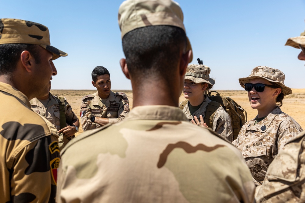 Bright Star 23: U.S. Marines Conduct Detainment Techniques with Egyption Forces