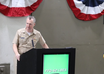 Program Executive Office (PEO) for Unmanned and Small Combatants Hosts a Facility Overhaul Commencement Ceremony for Constellation-class Frigate (FFG 62) Land Based Engineering Site (LBES)