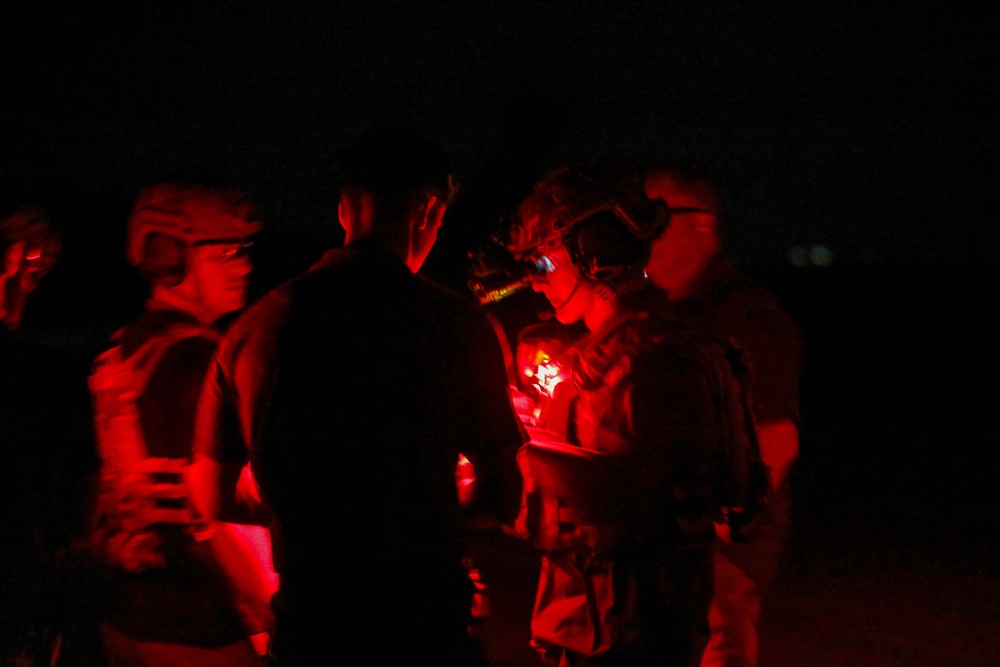 Night close air support training mission