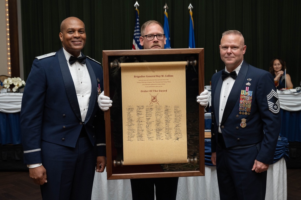 Brig. Gen. Roy Collins Order of the Sword induction