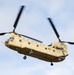 Army CH-47 Chinook drops in for landing