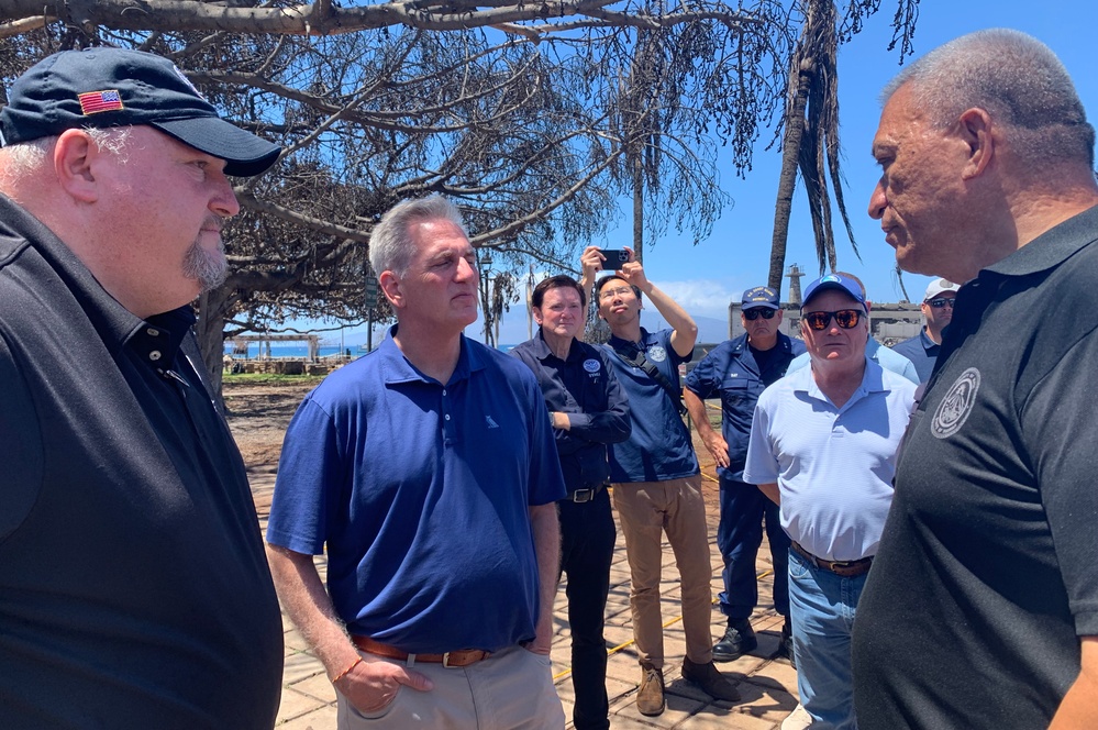 Congressional Delegation tour the fire ravaged area of Lahaina