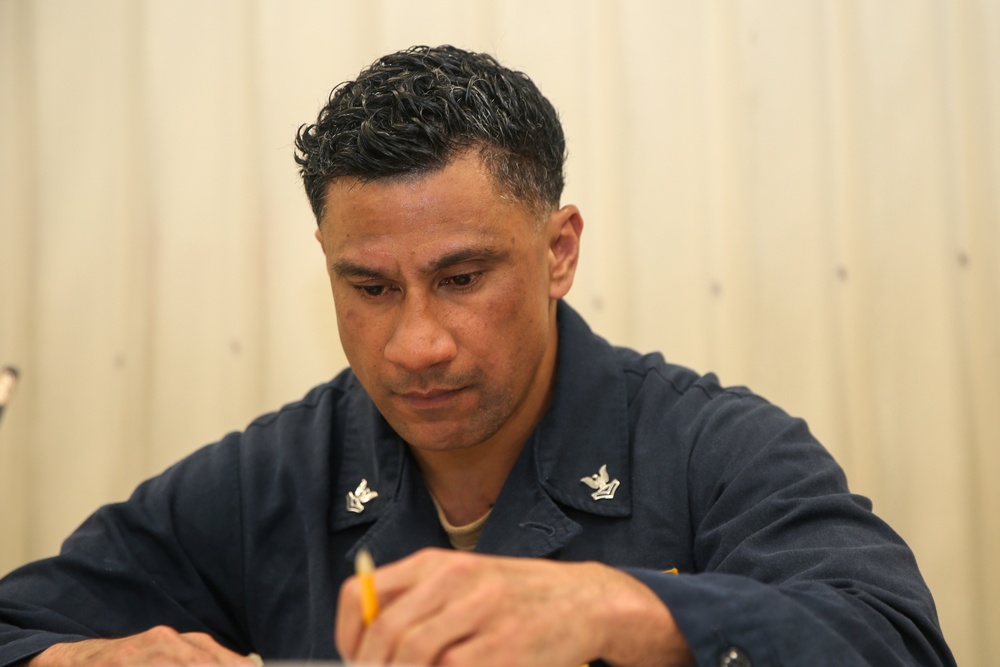 Sailors Take 1st Class Exam