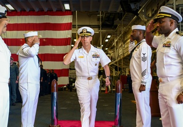 USS Boxer Changes Command at Sea