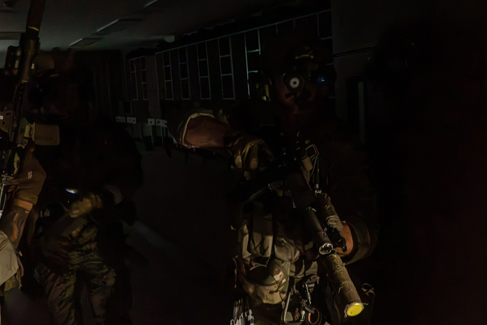 U.S., Republic of Korea personnel advance together during combined, special-operations training