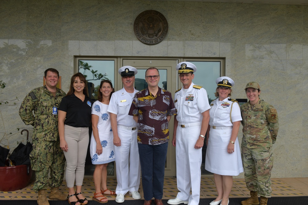 Joint Region Marianas Staff Take a Group Photo with the U.S. Embassy in the Republic of Palau