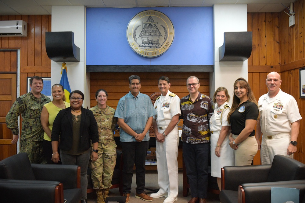 Joint Region Marianas Staff Take a Photo with the Office of President Whipps