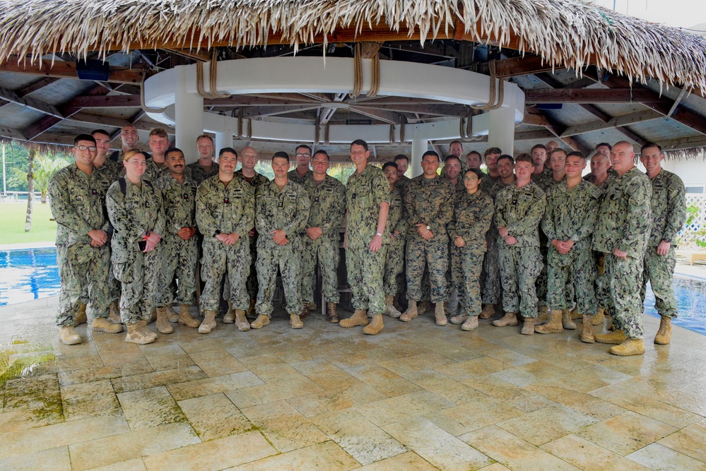 Rear Adm. Huffman Visits Forward Deployed Troops in Palau