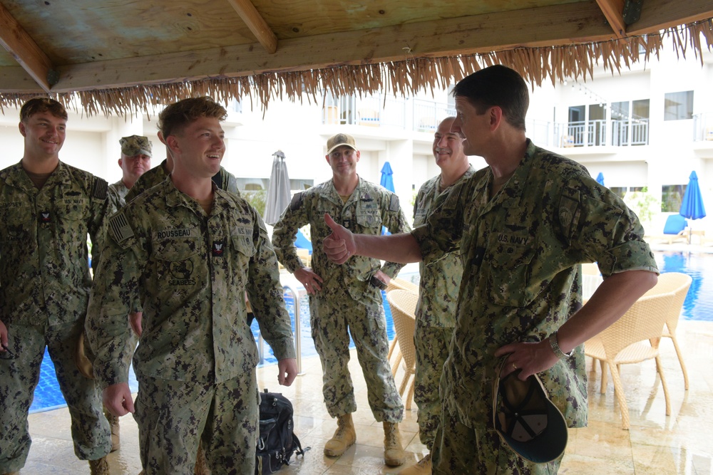 Rear Adm. Huffman Visits Forward Deployed Troops in Palau