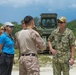 Rear Adm. Gregory Huffman visits Marines from 7th Engineering Support Battallion (ESB) stationed on Peleliu.