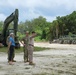 Rear Adm. Gregory Huffman visits Marines from 7th Engineering Support Battalion stationed on Peleliu