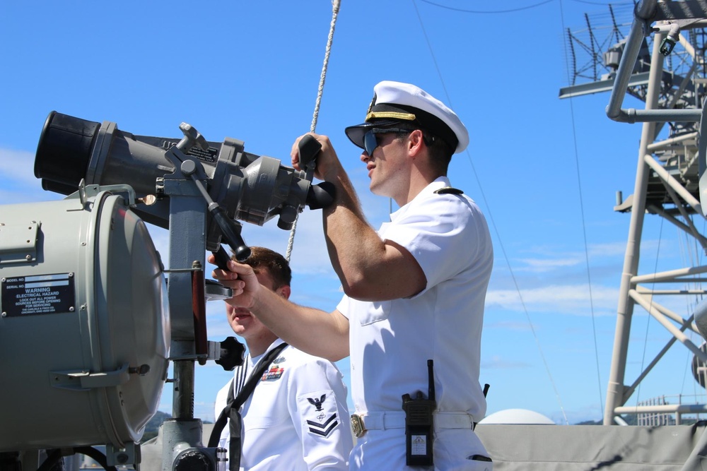 USS Shiloh departs Yokosuka, Japan after 17 years of forward-deployed service