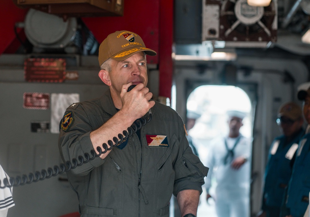 USS Shiloh departs Yokosuka, Japan after 17 years of forward-deployed service