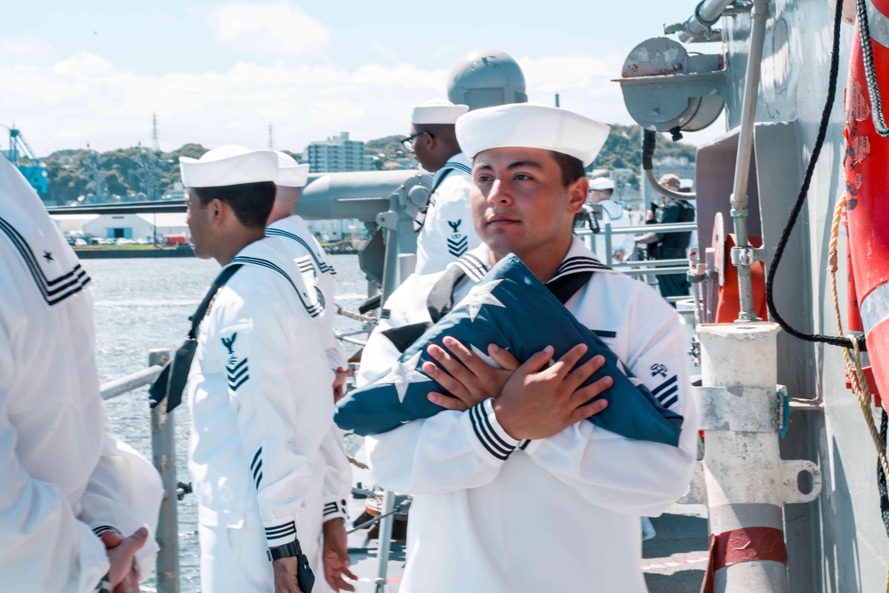 USS Shiloh departs Yokosuka, Japan after 17 years of forward-deployed service