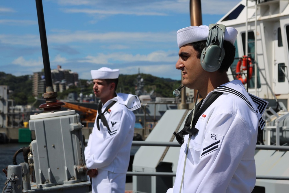 USS Shiloh departs Yokosuka, Japan after 17 years of forward-deployed service