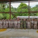 Rear Adm. Gregory Huffman visits the Marines from 7th Engineering Support Battallion (ESB) stationed on Peleliu