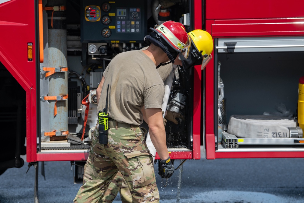 Firemen training heats up at Kadena