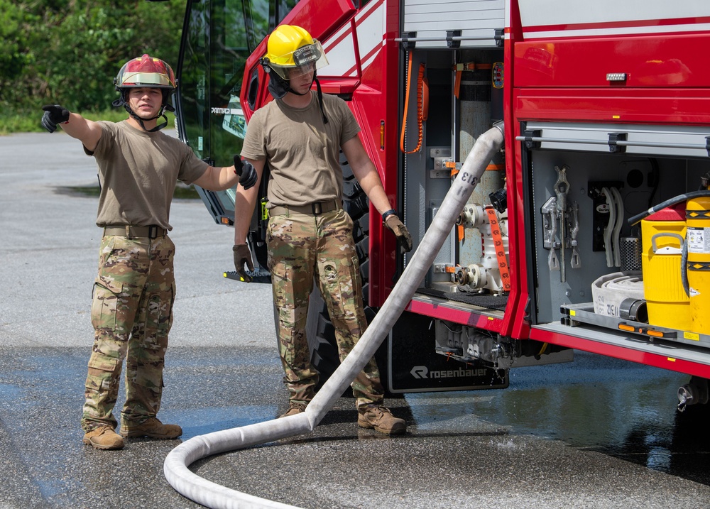Firemen training heats up at Kadena