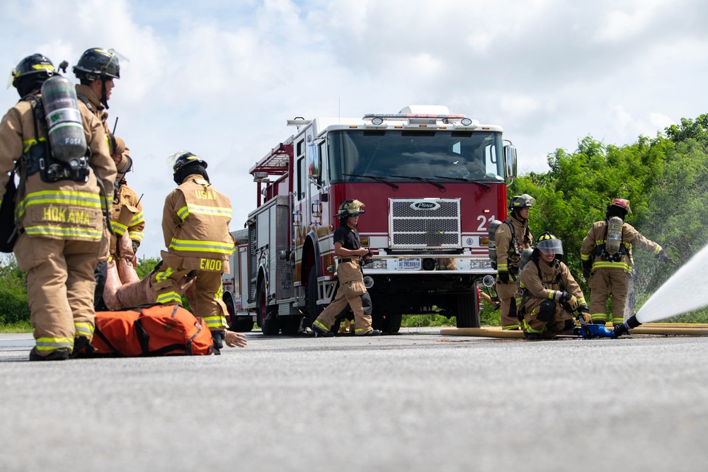 Firemen training heats up at Kadena
