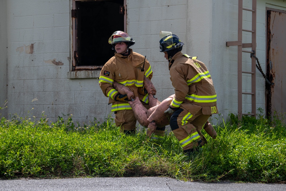 Firemen training heats up at Kadena