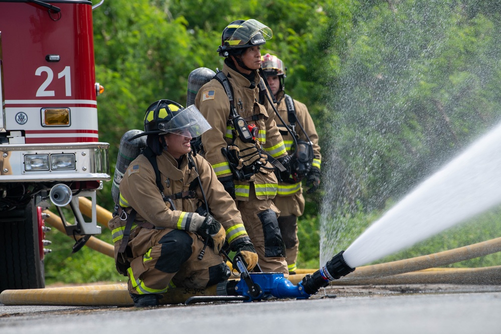 Firemen training heats up at Kadena