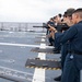 USS Ralph Johnson conducts gun qualification shoot.