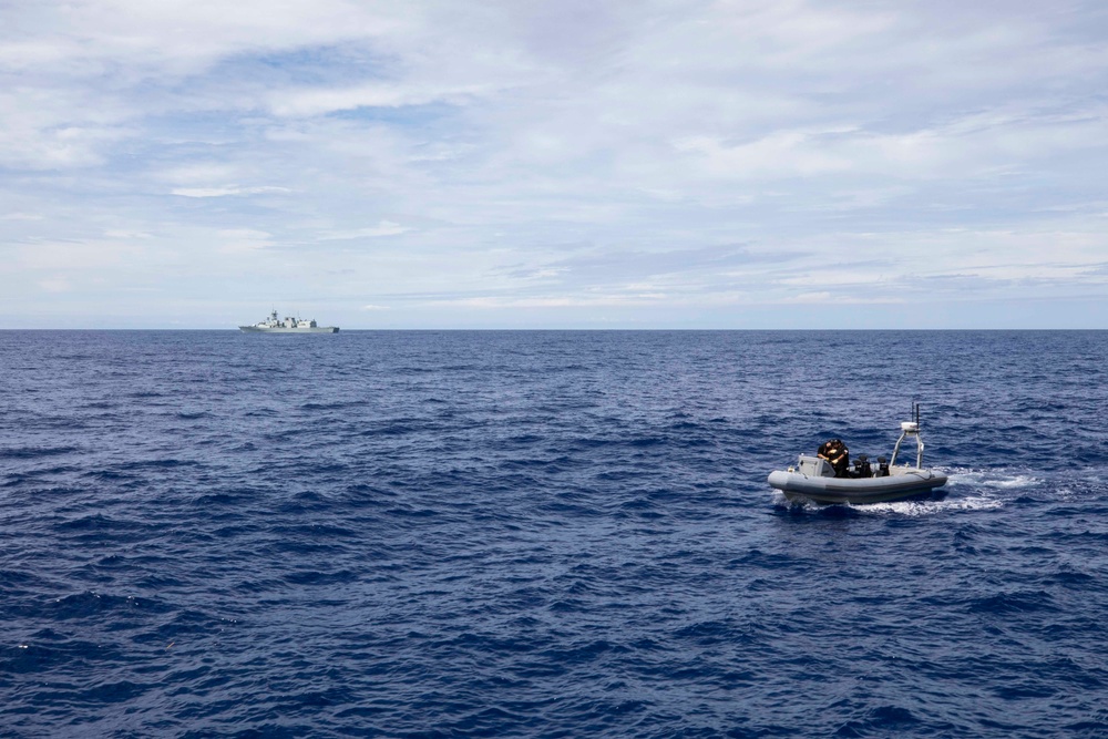 USS Ralph Johnson hosts Sailors from His Majesty's Canadian Ship (HMCS) Ottawa (FFH 341).