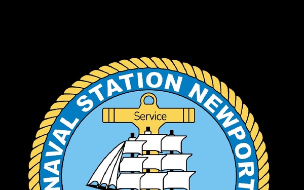 Naval Station Newport Logo on Black Background