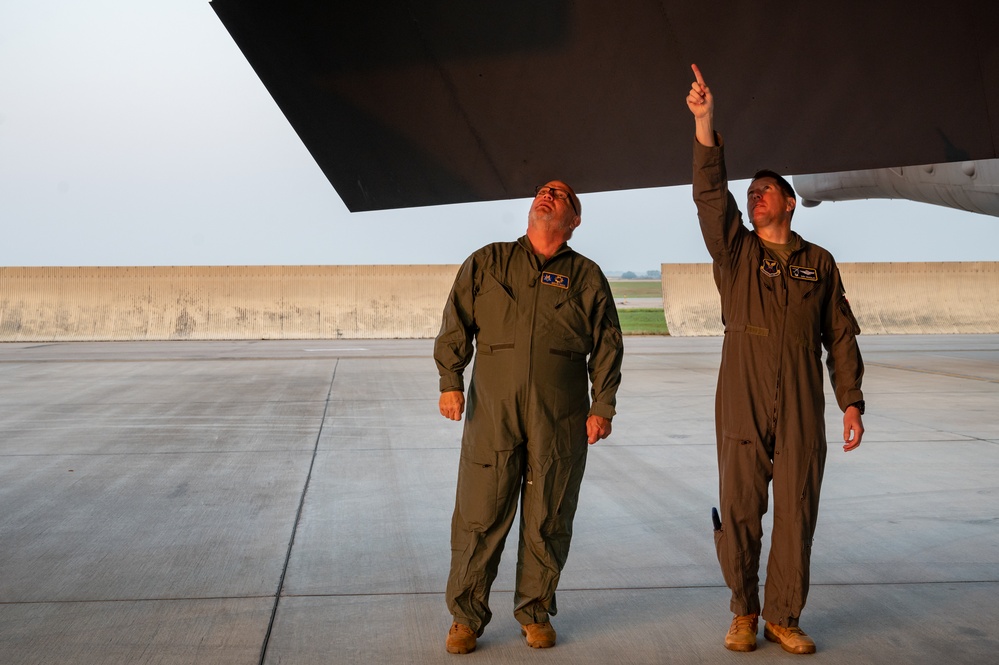 City of Minot Mayor visits Minot AFB for an orientation flight